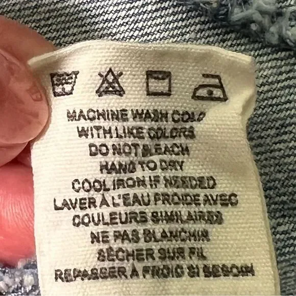 Billabong Jean jacket with sweater sleeves 💗 great used condition - Picture 7 of 7